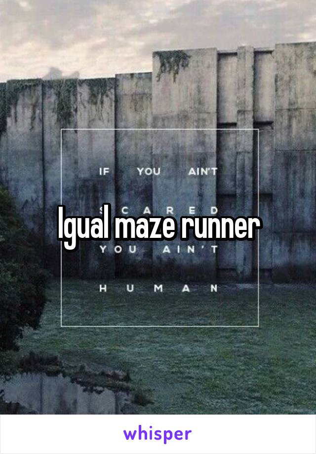 Igual maze runner