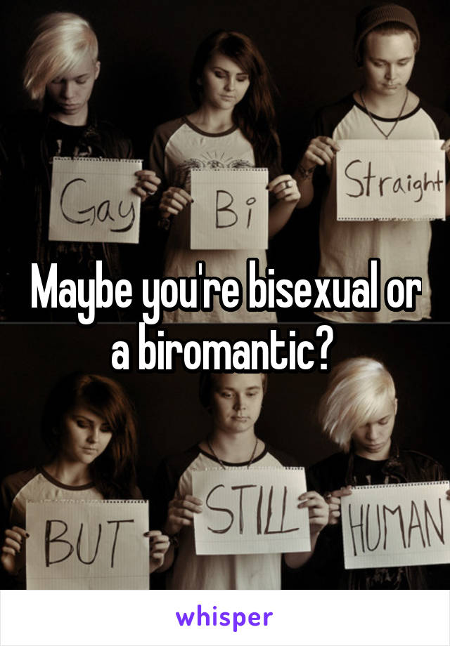 Maybe you're bisexual or a biromantic? 