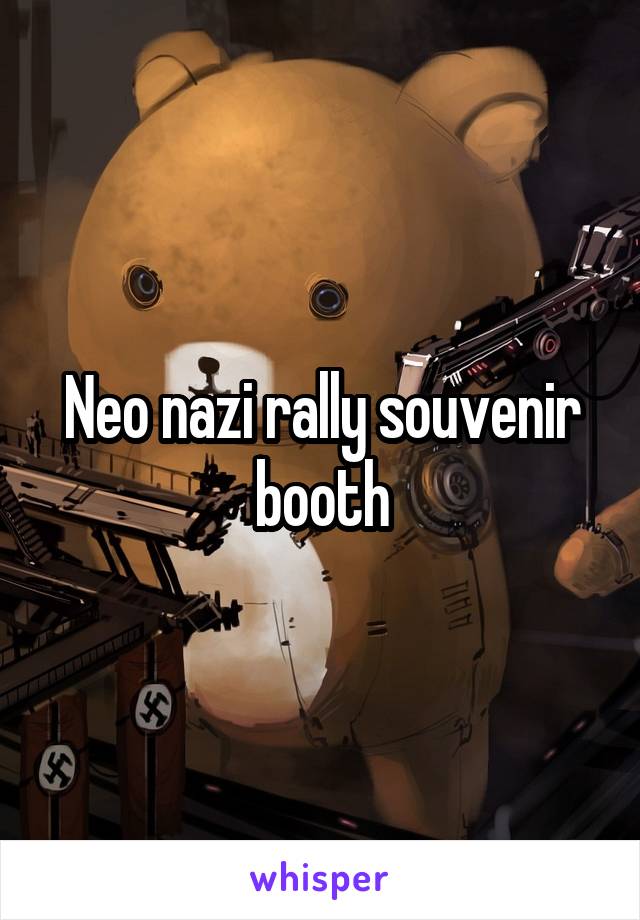 Neo nazi rally souvenir booth