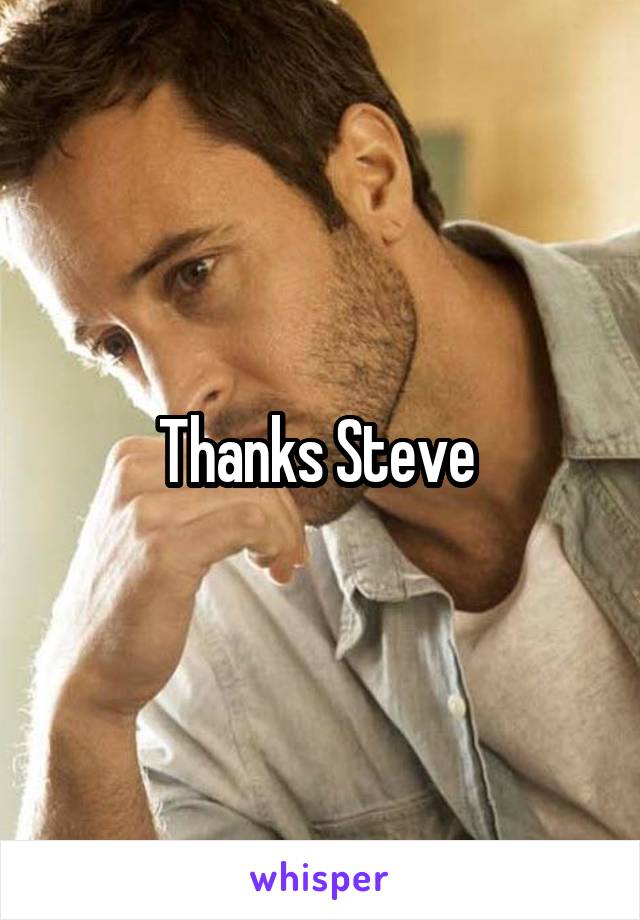 Thanks Steve 