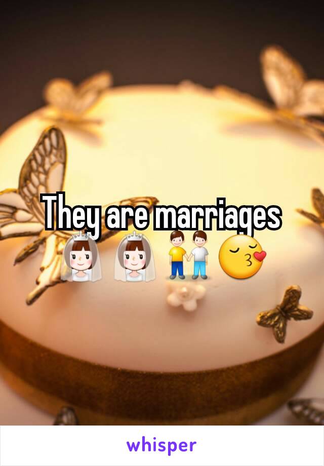 They are marriages👰👰👬😚
