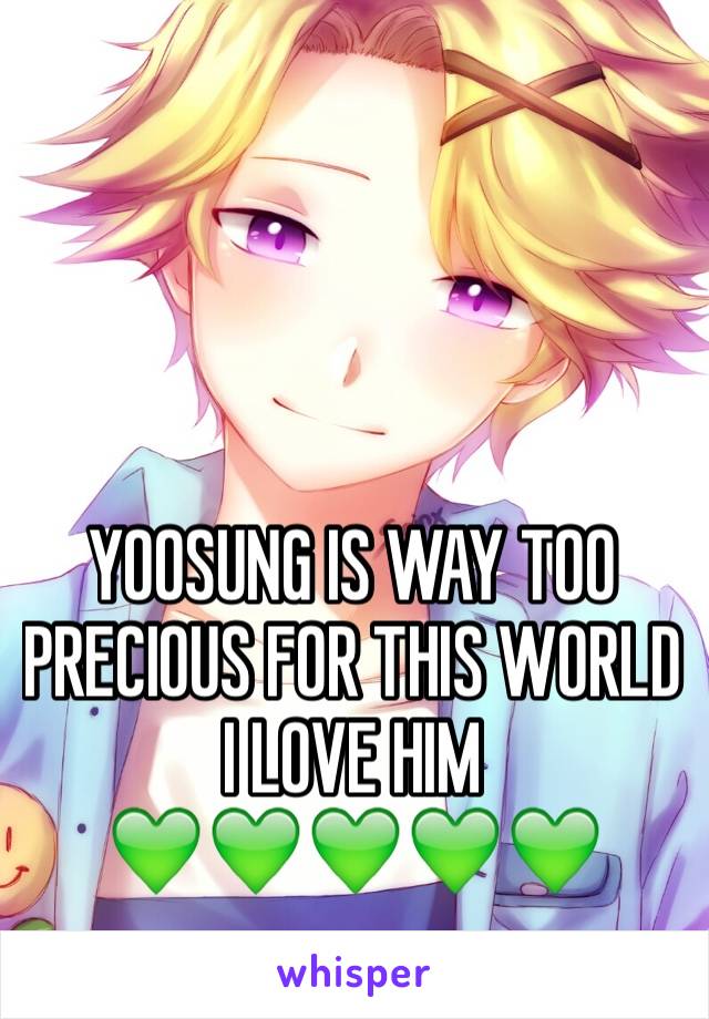 



YOOSUNG IS WAY TOO PRECIOUS FOR THIS WORLD I LOVE HIM
💚💚💚💚💚