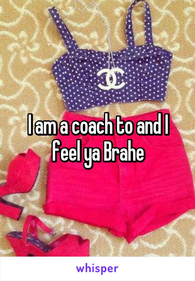 I am a coach to and I feel ya Brahe