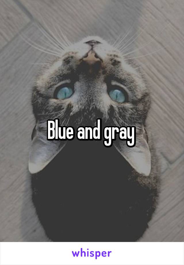 Blue and gray 