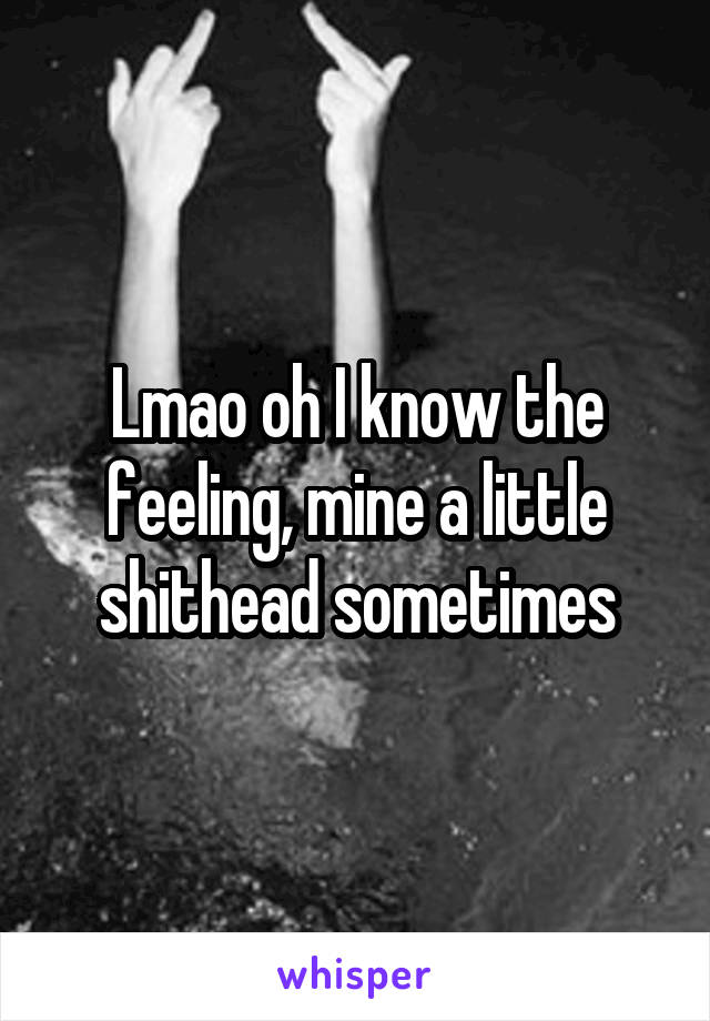 Lmao oh I know the feeling, mine a little shithead sometimes