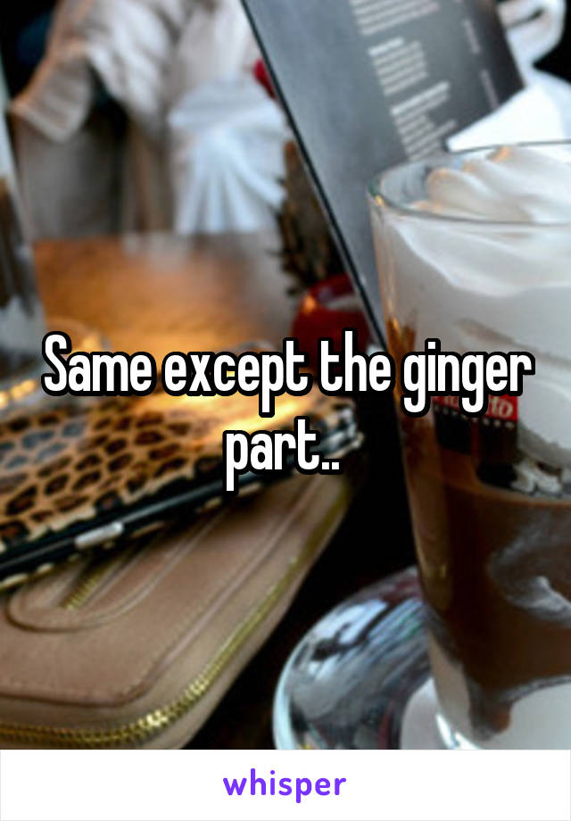 Same except the ginger part.. 