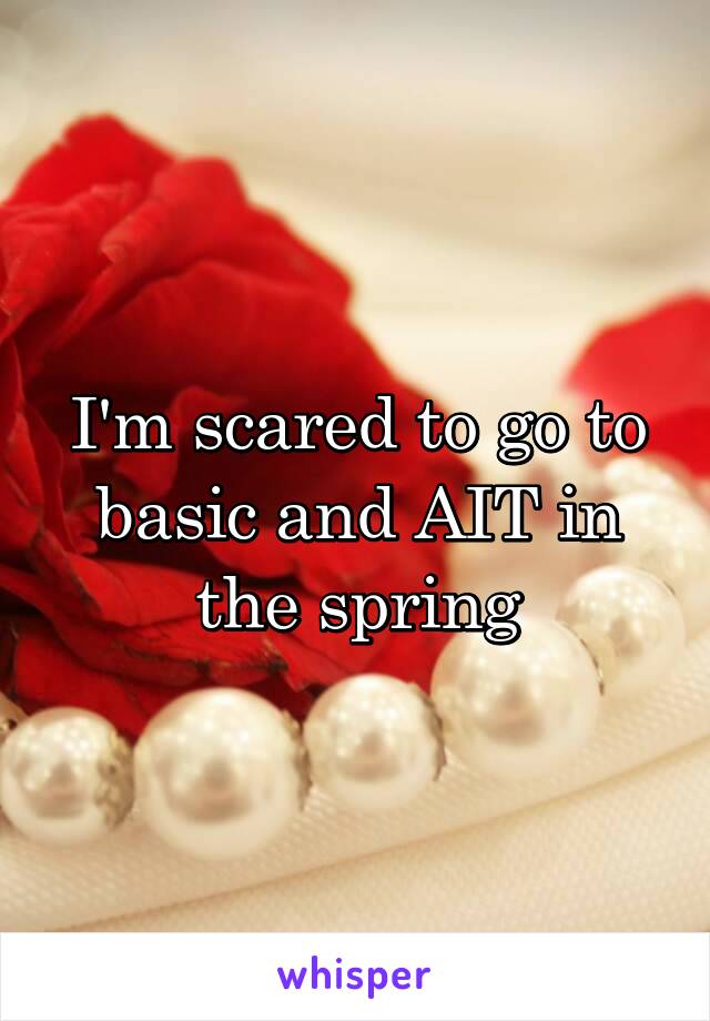 I'm scared to go to basic and AIT in the spring