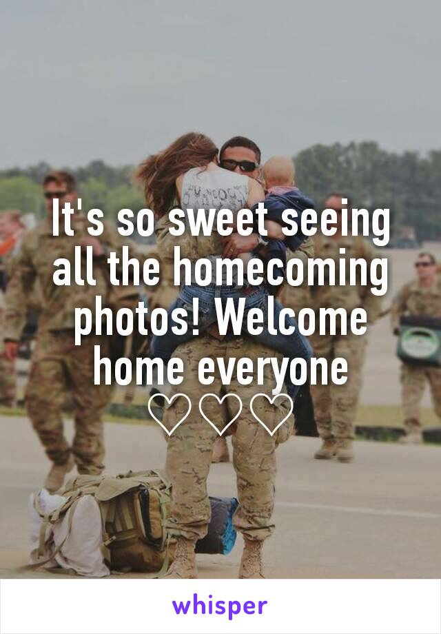 It's so sweet seeing all the homecoming photos! Welcome home everyone ♡♡♡