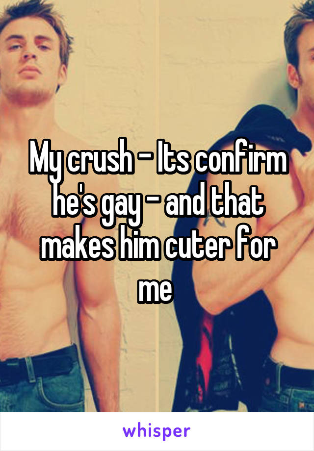 My crush - Its confirm he's gay - and that makes him cuter for me 