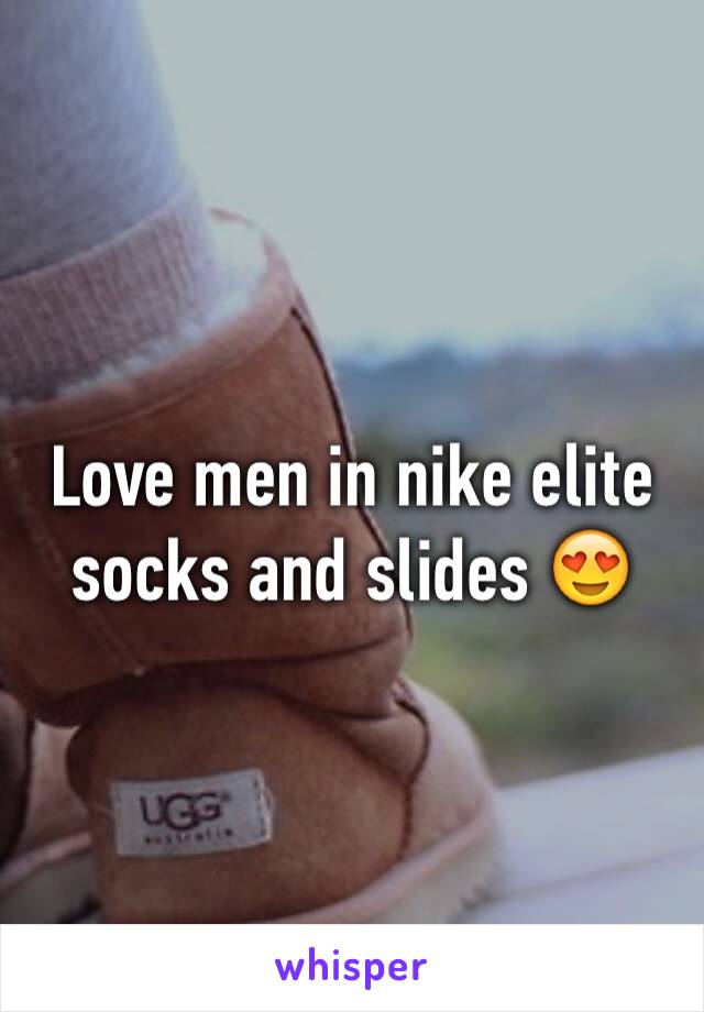 Love men in nike elite socks and slides 😍