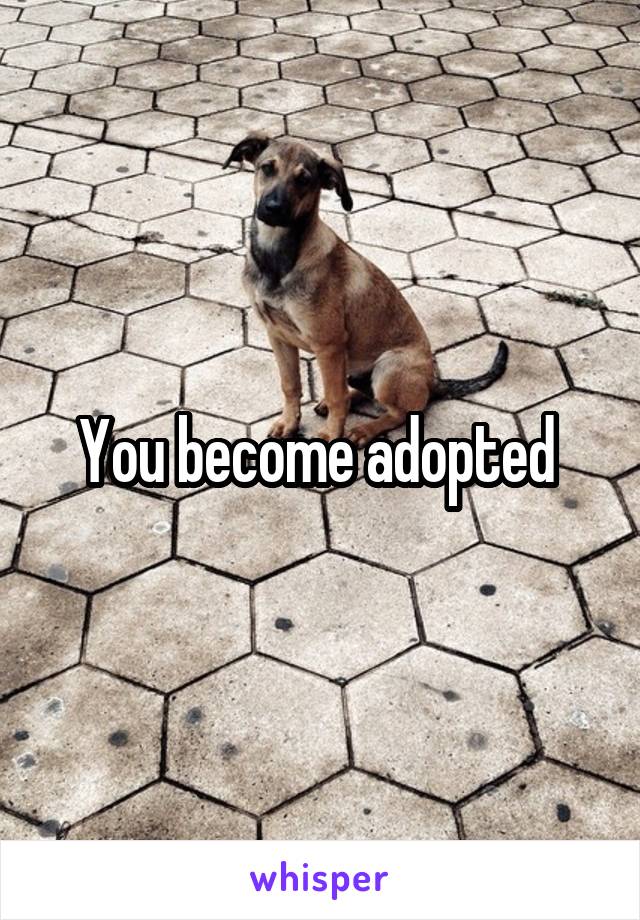 You become adopted 