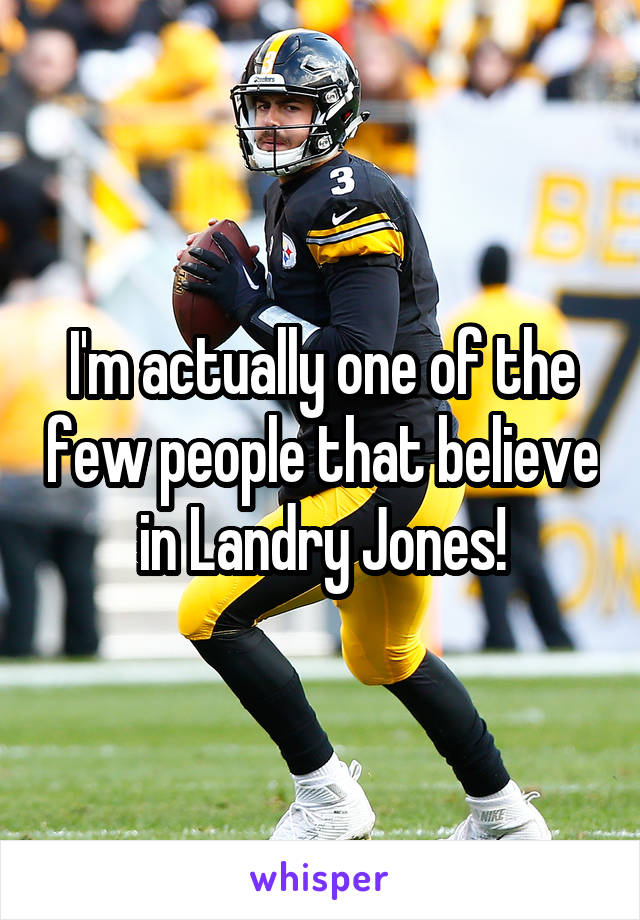 I'm actually one of the few people that believe in Landry Jones!