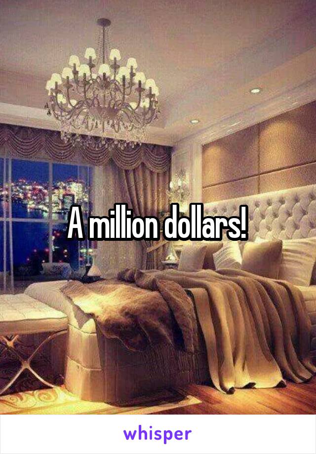 A million dollars! 