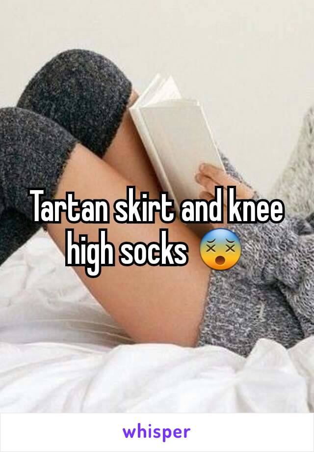 Tartan skirt and knee high socks 😵