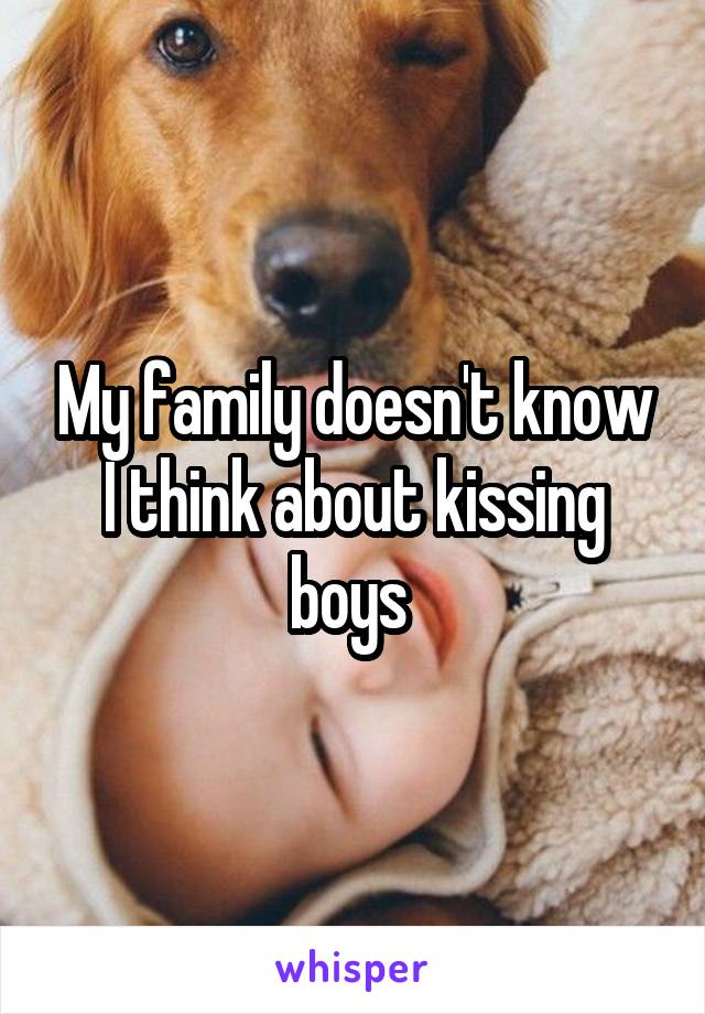 My family doesn't know I think about kissing boys 