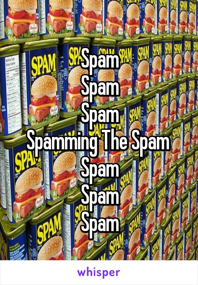 Spam
Spam
Spam
Spamming The Spam 
Spam
Spam
Spam