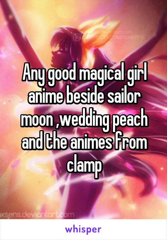 Any good magical girl anime beside sailor moon ,wedding peach and the animes from clamp