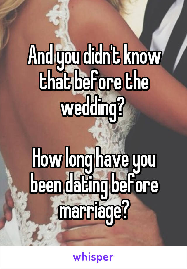 And you didn't know that before the wedding? 

How long have you been dating before marriage?