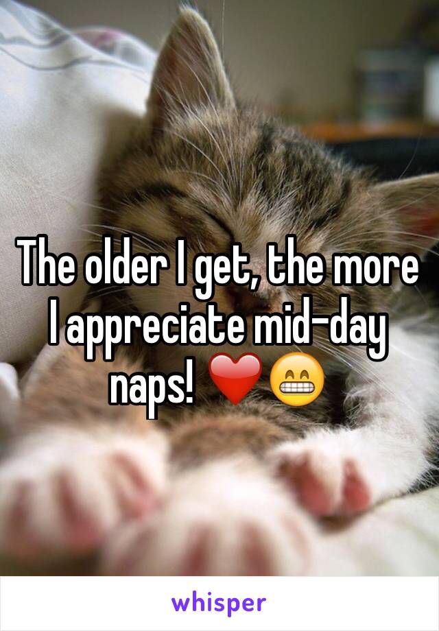 The older I get, the more I appreciate mid-day naps! ❤️😁 