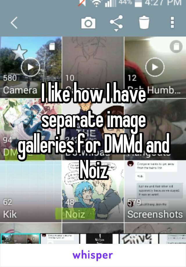 I like how I have separate image galleries for DMMd and Noiz