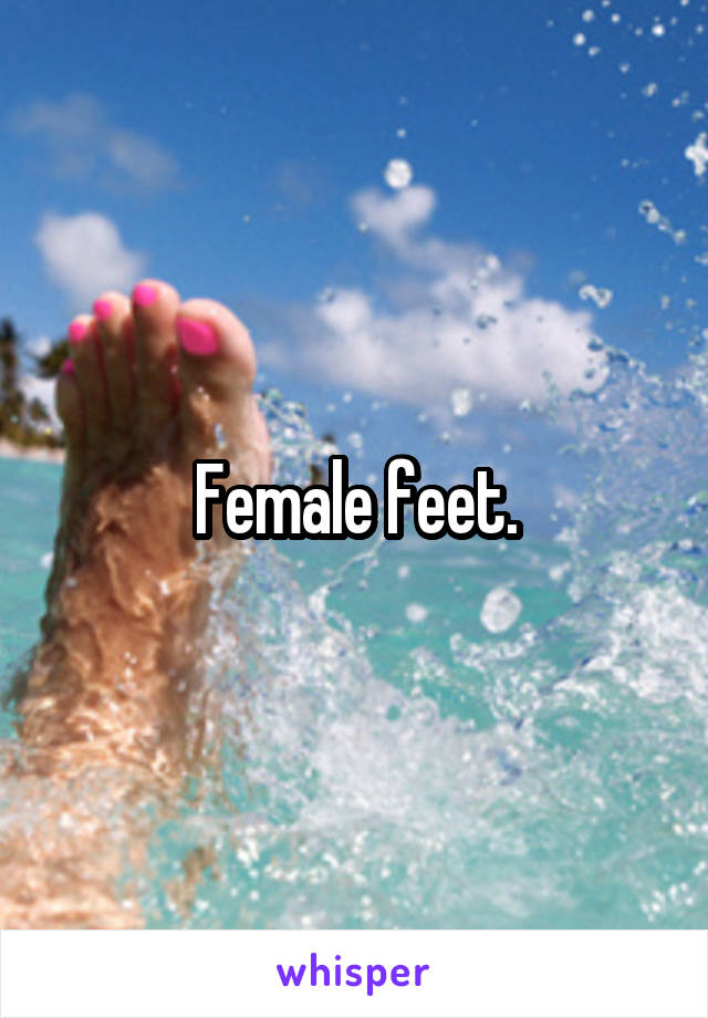 Female feet.