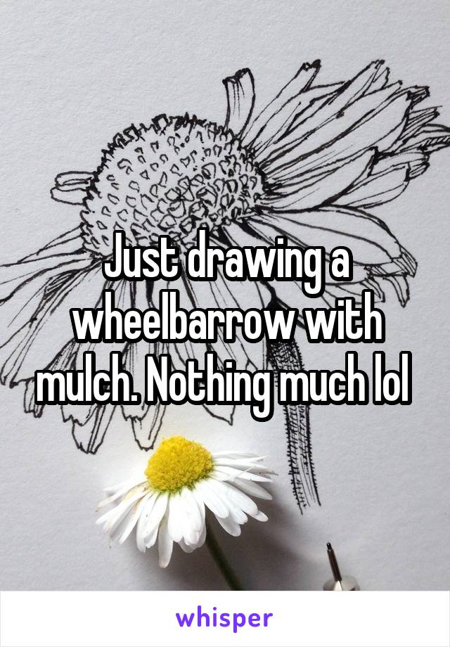 Just drawing a wheelbarrow with mulch. Nothing much lol 