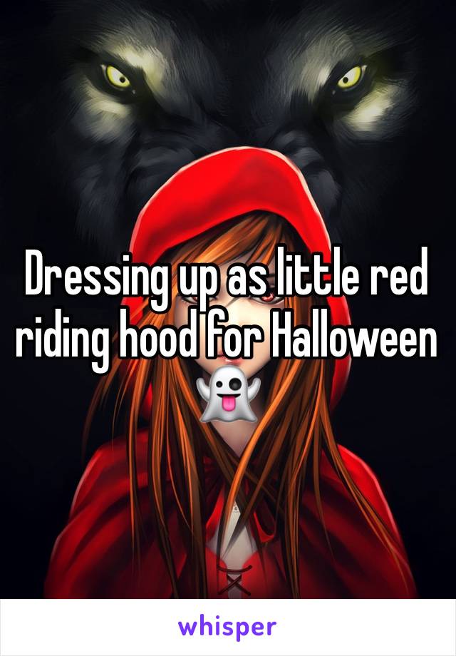 Dressing up as little red riding hood for Halloween 👻 