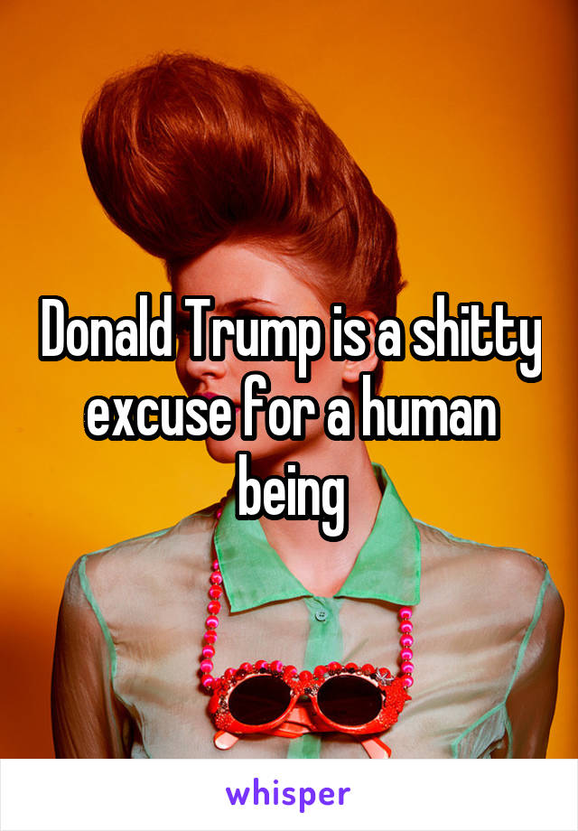 Donald Trump is a shitty excuse for a human being