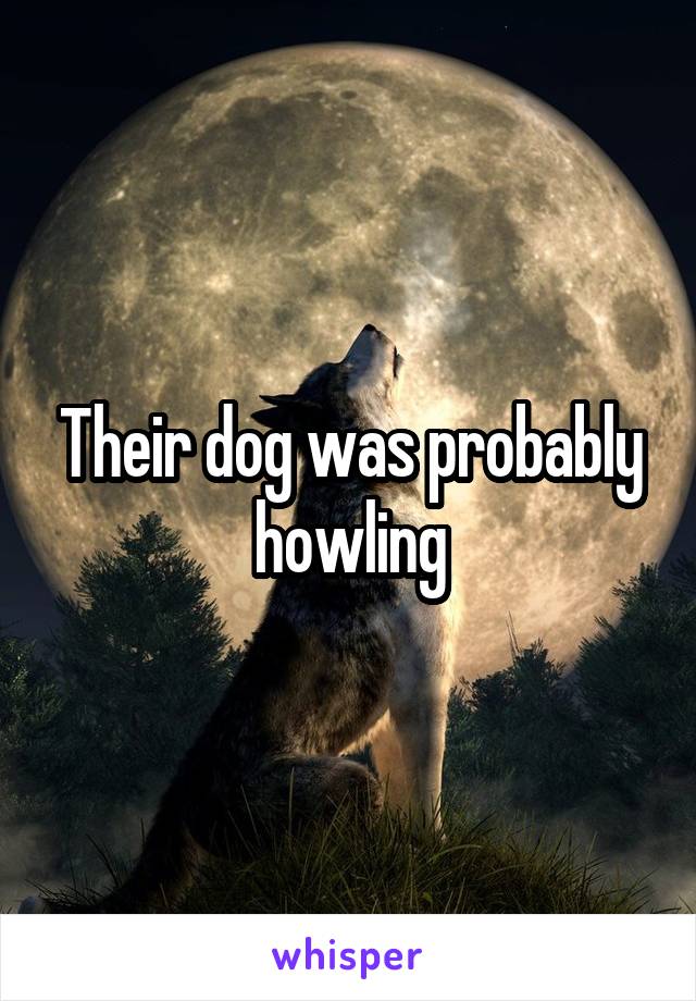 Their dog was probably howling