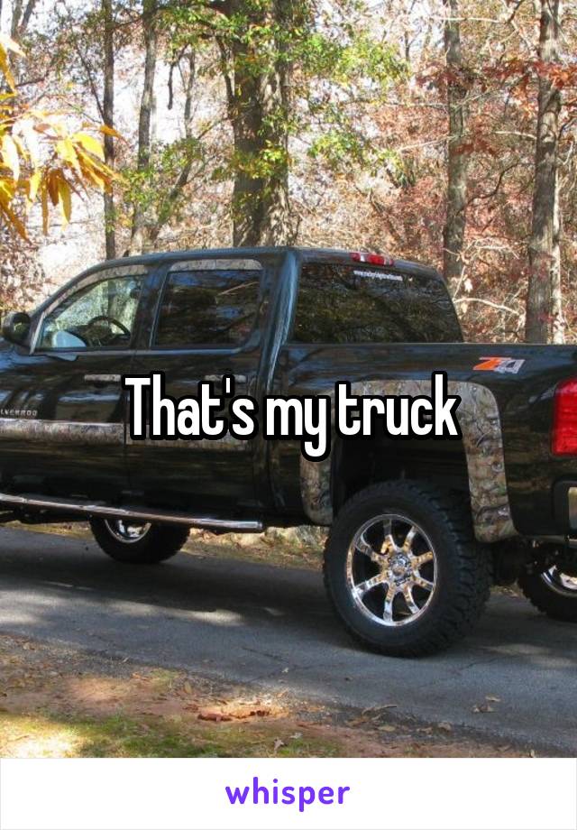 That's my truck