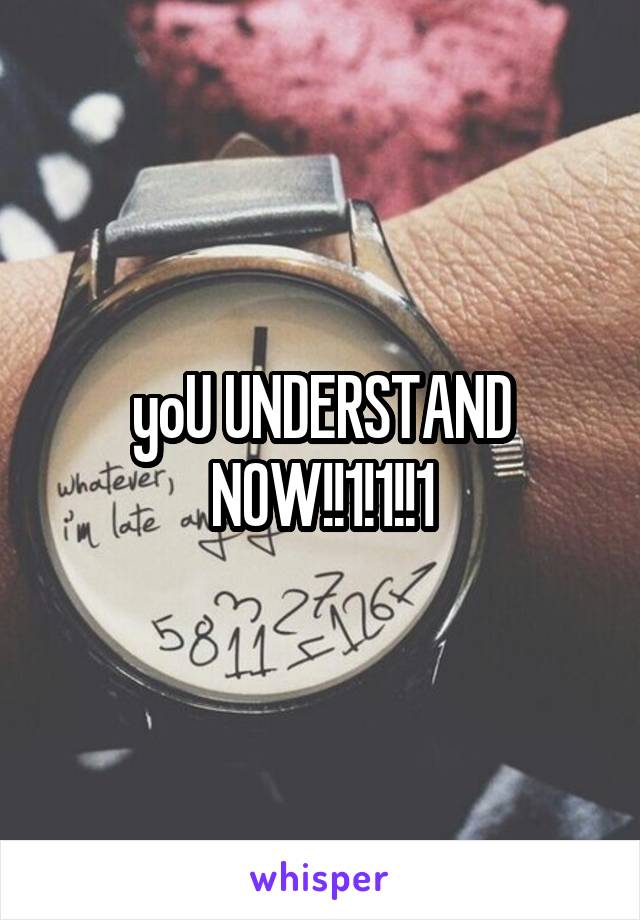yoU UNDERSTAND NOW!!1!1!!1