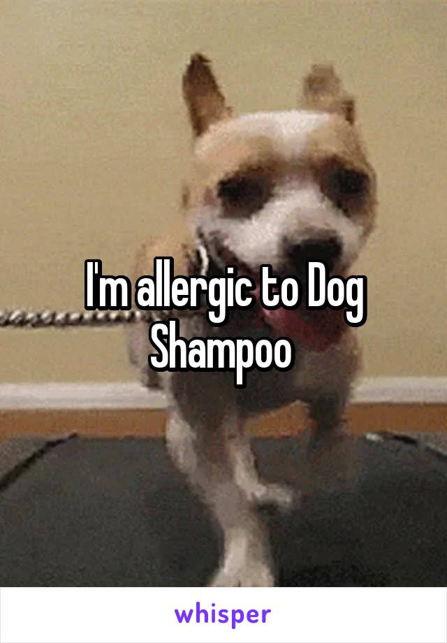 I'm allergic to Dog Shampoo 