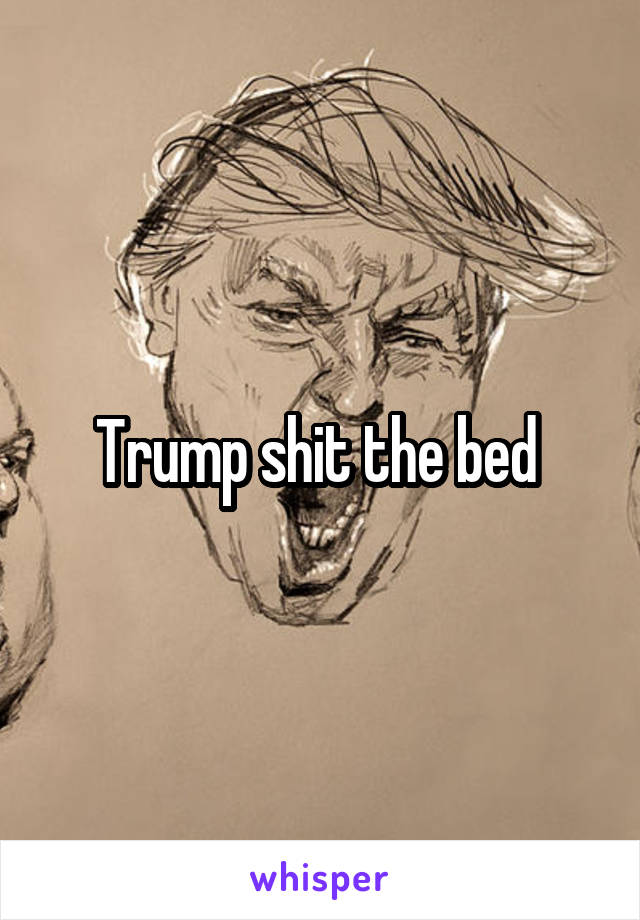 Trump shit the bed 