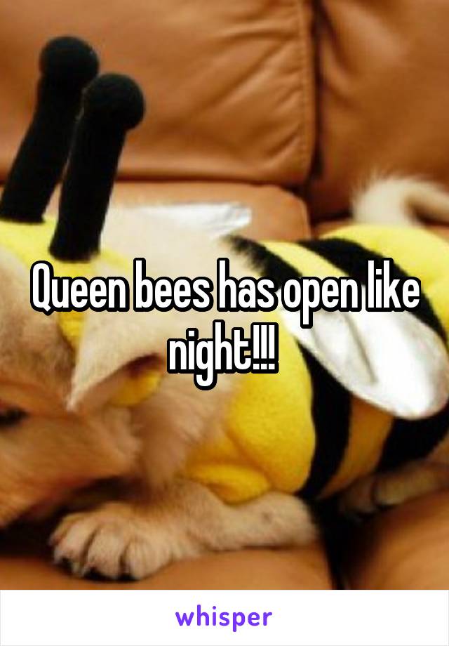Queen bees has open like night!!! 