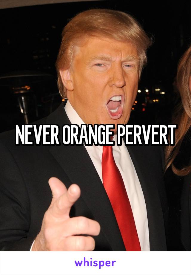 NEVER ORANGE PERVERT