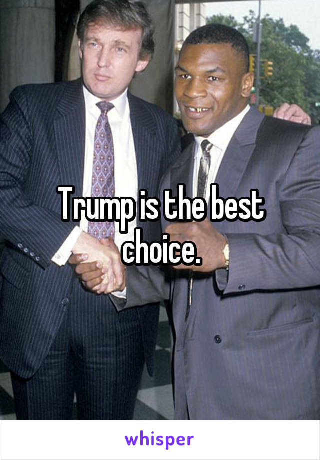 Trump is the best choice.