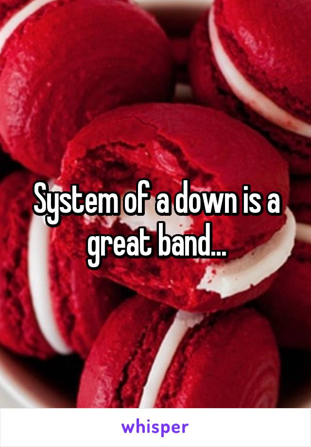 System of a down is a great band...