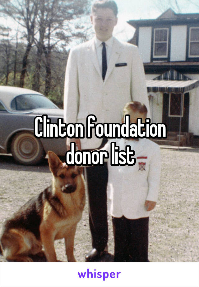 Clinton foundation donor list