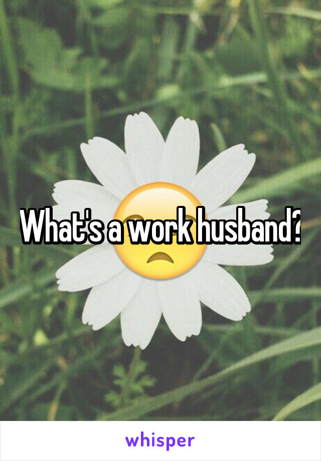 What's a work husband?