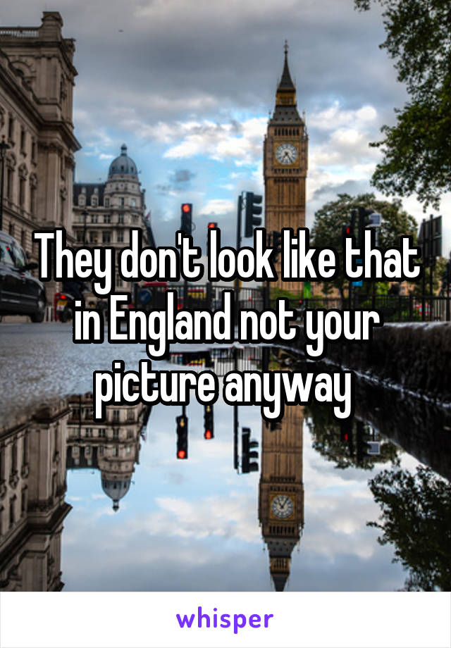 They don't look like that in England not your picture anyway 