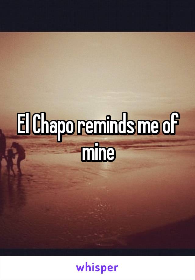 El Chapo reminds me of mine