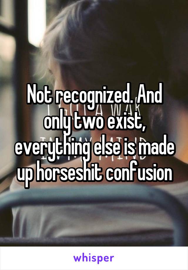 Not recognized. And only two exist, everything else is made up horseshit confusion