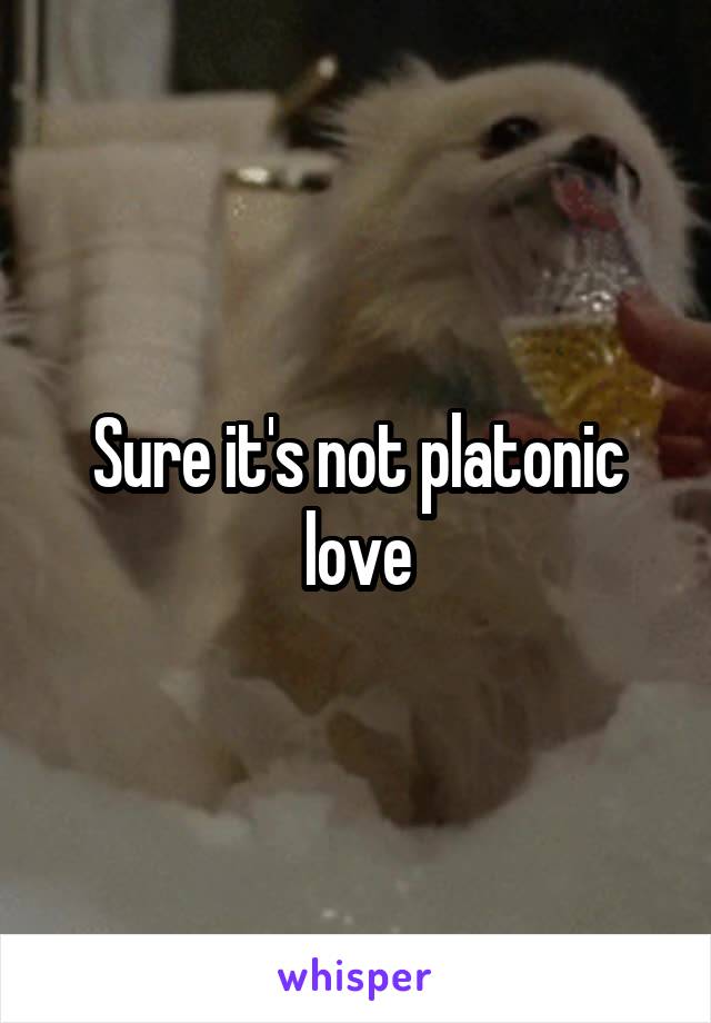 Sure it's not platonic love