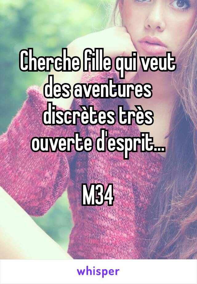 Cherche fille qui veut des aventures discrètes très ouverte d'esprit...

M34