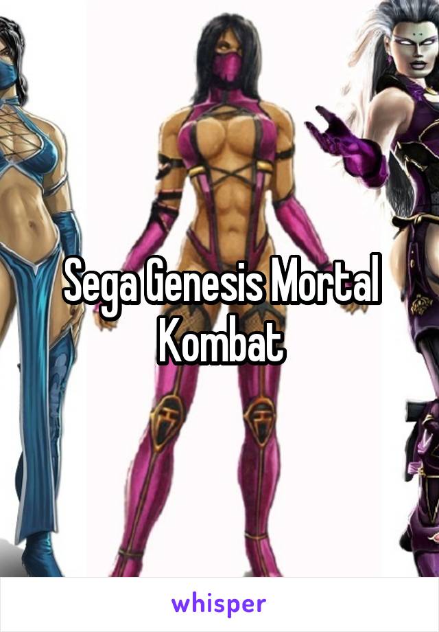 Sega Genesis Mortal Kombat