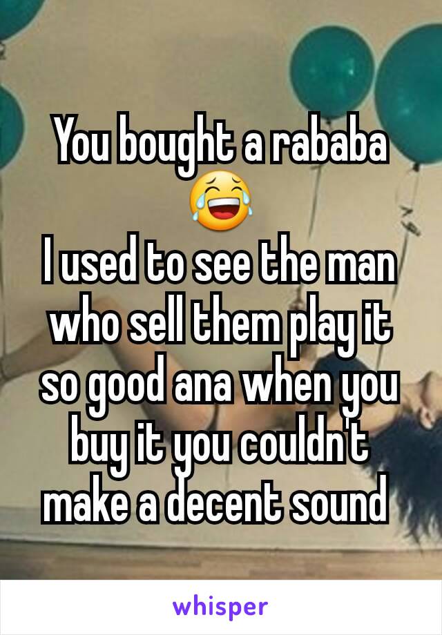 You bought a rababa 😂
I used to see the man who sell them play it so good ana when you buy it you couldn't make a decent sound 