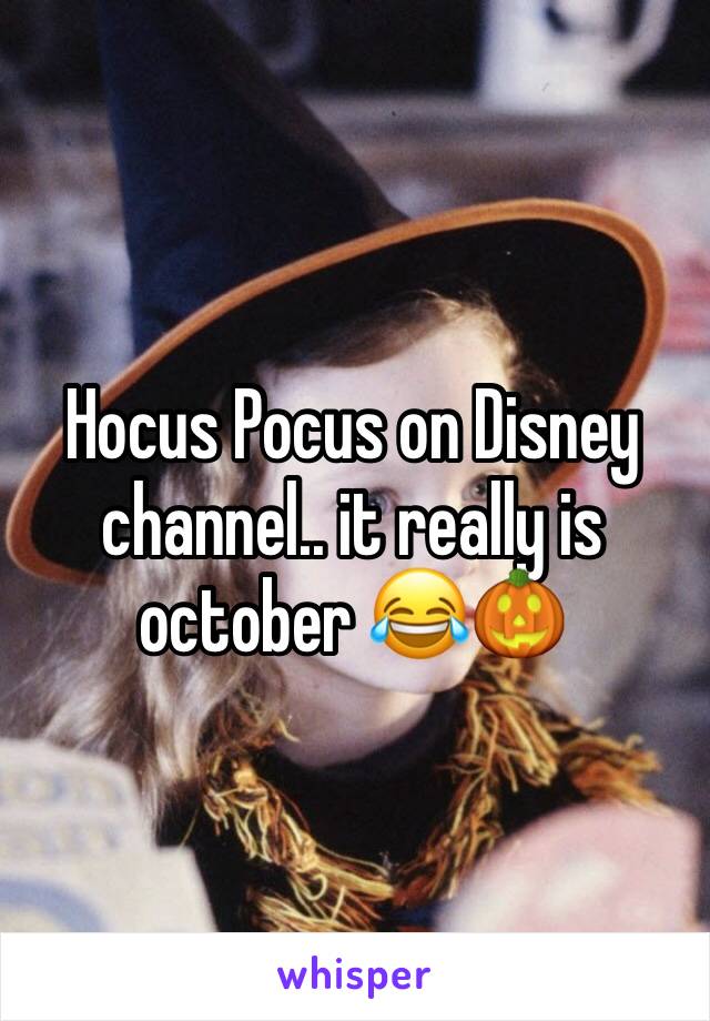 Hocus Pocus on Disney channel.. it really is october 😂🎃