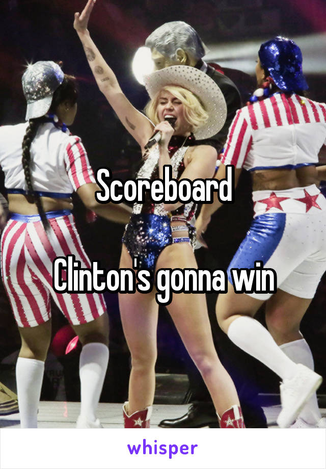 Scoreboard

Clinton's gonna win