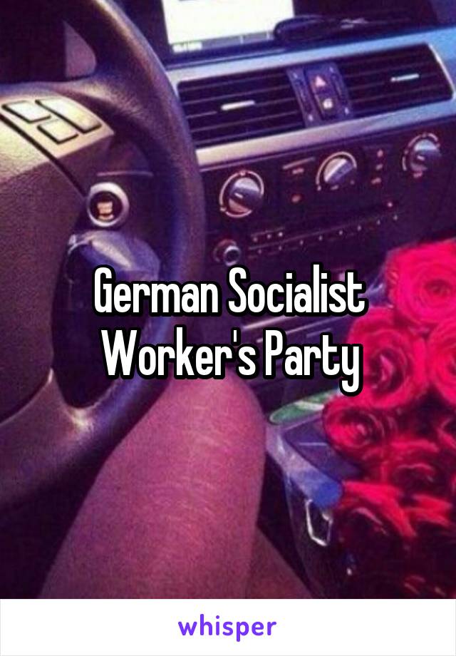 German Socialist Worker's Party