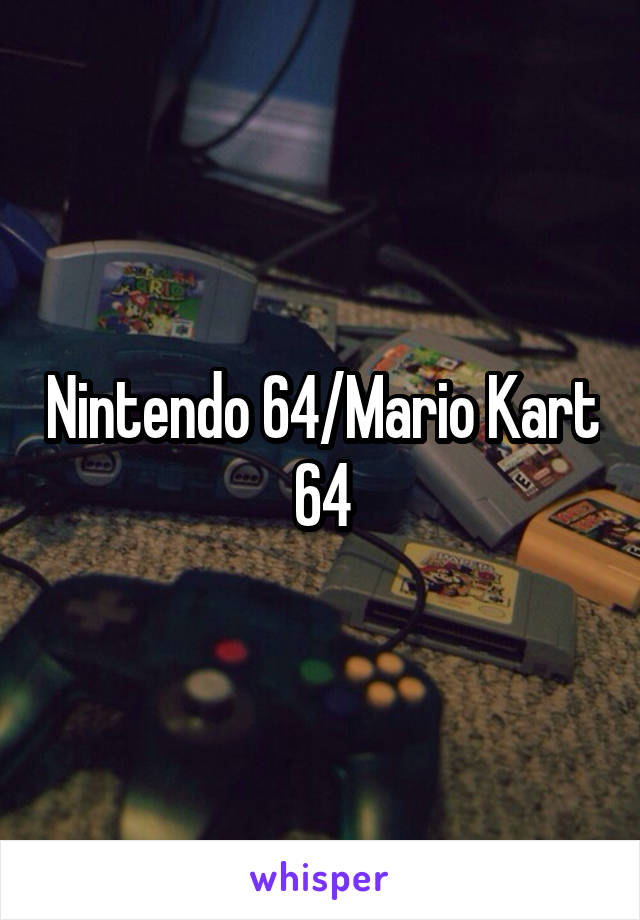 Nintendo 64/Mario Kart 64